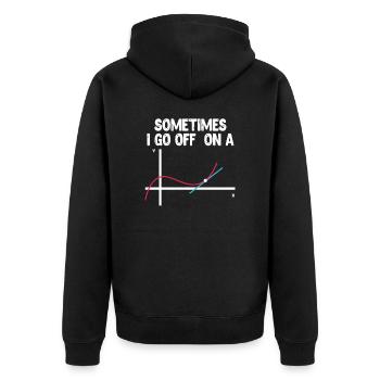 Professeur professeur math math cadeau scolaire - Veste à capuche bio Premium Unisexe - noir - Dos - Nico (187cm)