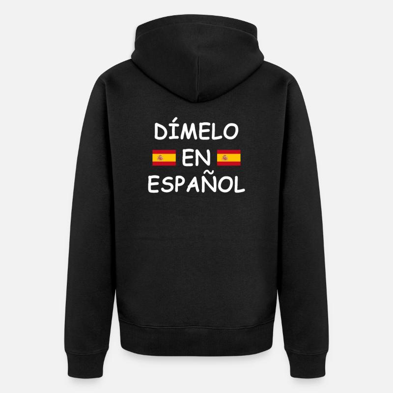 Dimelo en espanol professeur d'espagnol professeur d'espagnol - Veste à capuche bio Premium Unisexe - noir
