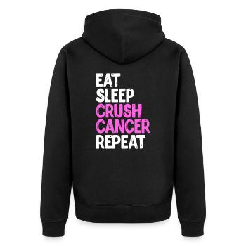cancer du sein - Veste à capuche bio Premium Unisexe - noir - Dos - Nico (187cm)