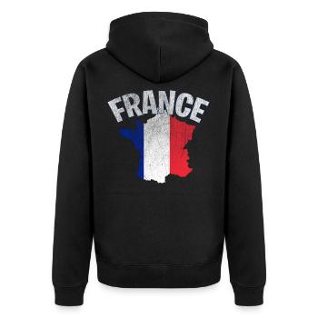 France France Drapeau - Veste à capuche bio Premium Unisexe - noir - Dos - Nico (187cm)