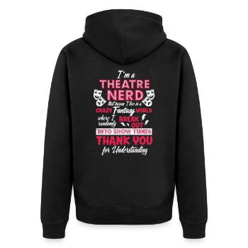 Théâtre - Veste à capuche bio Premium Unisexe - noir - Dos - Nico (187cm)
