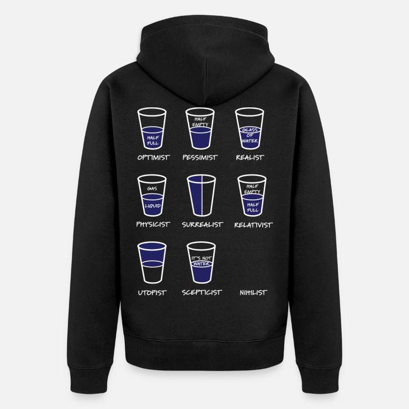 Physiker Optimist - Unisex Premium Bio Zip Hoodie - Schwarz