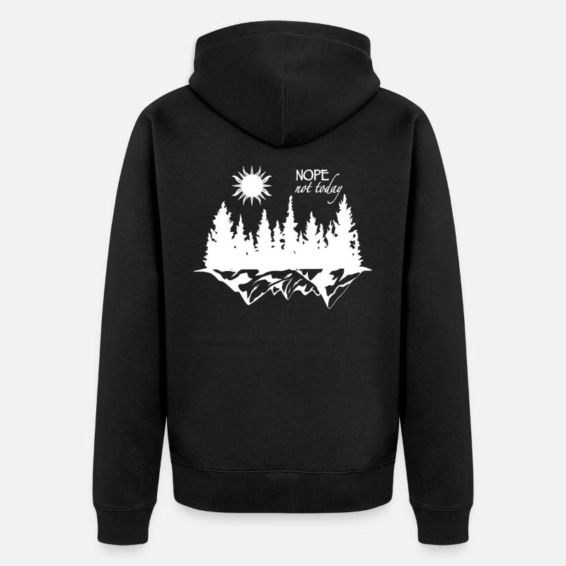 Sommer Wald Berge Sonne - Unisex Premium Bio Zip Hoodie - Schwarz