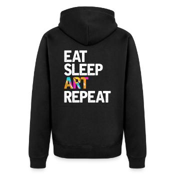 Art Art Artist Artist Creative Gift - Unisex Premium Organic Zip Hoodie - black - Back - Nico (187cm)