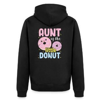 Tante - Unisex Premium Bio Zip Hoodie - Schwarz - Hinten - Nico (187cm)