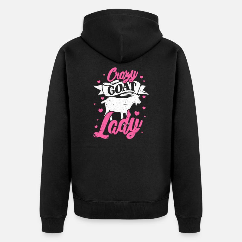 chèvre - Veste à capuche bio Premium Unisexe - noir