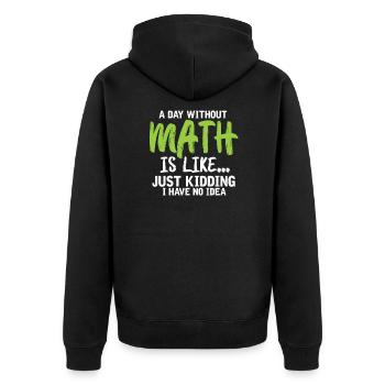 math - Veste à capuche bio Premium Unisexe - noir - Dos - Nico (187cm)