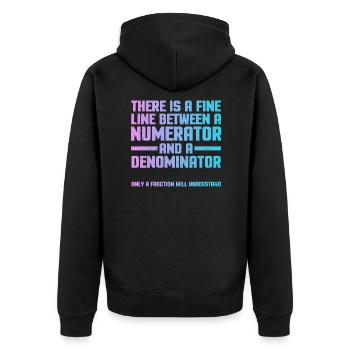 math - Veste à capuche bio Premium Unisexe - noir - Dos - Nico (187cm)