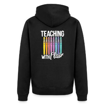 Enseignant Enseignant - Veste à capuche bio Premium Unisexe - noir - Dos - Nico (187cm)