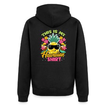 Ananas d'Hawaï Cadeau d'Ananas d'Hawaii - Veste à capuche bio Premium Unisexe - noir - Dos - Nico (187cm)
