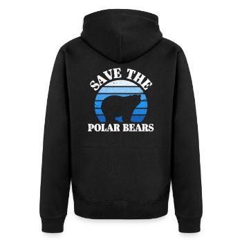 Ours polaire - Veste à capuche bio Premium Unisexe - noir - Dos - Nico (187cm)
