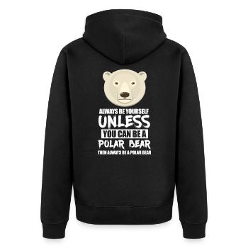 Ours Polaire Ours Polaire Ours Polaire Ours Arctique Cadeau - Veste à capuche bio Premium Unisexe - noir - Dos - Nico (187cm)