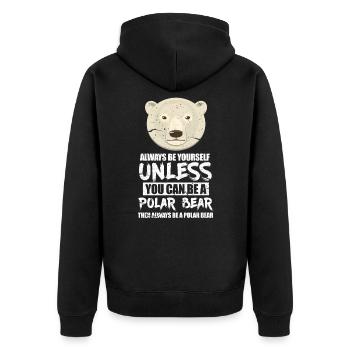 Ours polaire - Veste à capuche bio Premium Unisexe - noir - Dos - Nico (187cm)