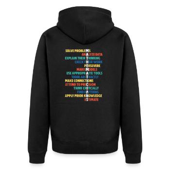 math - Veste à capuche bio Premium Unisexe - noir - Dos - Nico (187cm)