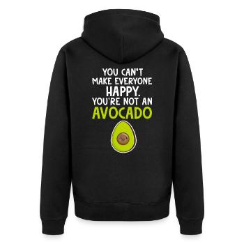 Avocado - Unisex Premium Bio Zip Hoodie - Schwarz - Hinten - Nico (187cm)