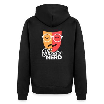 Théâtre scène comédie musicale répétitions cadeau - Veste à capuche bio Premium Unisexe - noir - Dos - Nico (187cm)