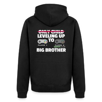 Grand frère Gamer frères sœurs soeur - Veste à capuche bio Premium Unisexe - noir - Dos - Nico (187cm)