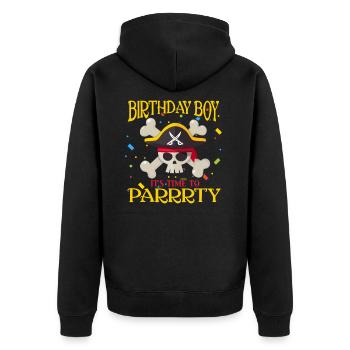 Anniversaire pirate pirate pirate pirate head - Veste à capuche bio Premium Unisexe - noir - Dos - Nico (187cm)