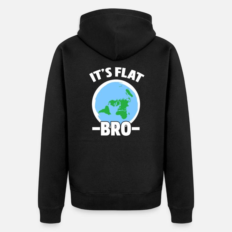 Terre plate - Veste à capuche bio Premium Unisexe - noir