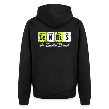 Tennis - Veste à capuche bio Premium Unisexe - noir - Dos - Nico (187cm)