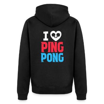 ping-pong - Veste à capuche bio Premium Unisexe - noir - Dos - Nico (187cm)