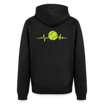 Tennis Battement de cœur - Veste à capuche bio Premium Unisexe - noir - Dos - Nico (187cm)