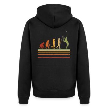 Tennis Evolution - Veste à capuche bio Premium Unisexe - noir - Dos - Nico (187cm)