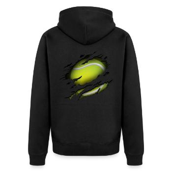 Tennis Tennis Ball Tennis Player Sport Sport - Veste à capuche bio Premium Unisexe - noir - Dos - Nico (187cm)