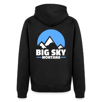 Big Sky Montana Ski Ski Vacances Ski Cadeau - Veste à capuche bio Premium Unisexe - noir - Dos - Nico (187cm)