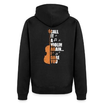 Viola orchestra violin violin cello gift - Unisex Premium Organic Zip Hoodie - black - Back - Nico (187cm)