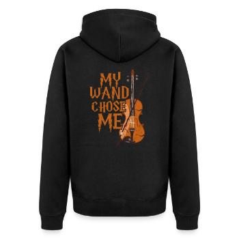 Violin violin orchestra violinist gift - Unisex Premium Organic Zip Hoodie - black - Back - Nico (187cm)