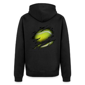 tennis - Veste à capuche bio Premium Unisexe - noir - Dos - Nico (187cm)