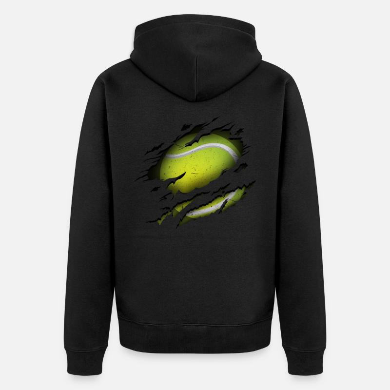 tennis - Veste à capuche bio Premium Unisexe - noir