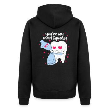 Dentiste Dentiste Dentiste Dents Cadeau Dentiste - Veste à capuche bio Premium Unisexe - noir - Dos - Nico (187cm)
