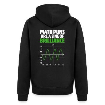 math - Veste à capuche bio Premium Unisexe - noir - Dos - Nico (187cm)