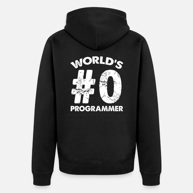 Softwareentwickler Programmierer Software - Unisex Premium Bio Zip Hoodie - Schwarz