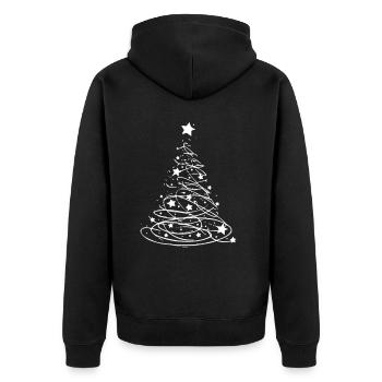 Christmas tree / scalable design for Christmas - Unisex Premium Organic Zip Hoodie - black - Back - Nico (187cm)