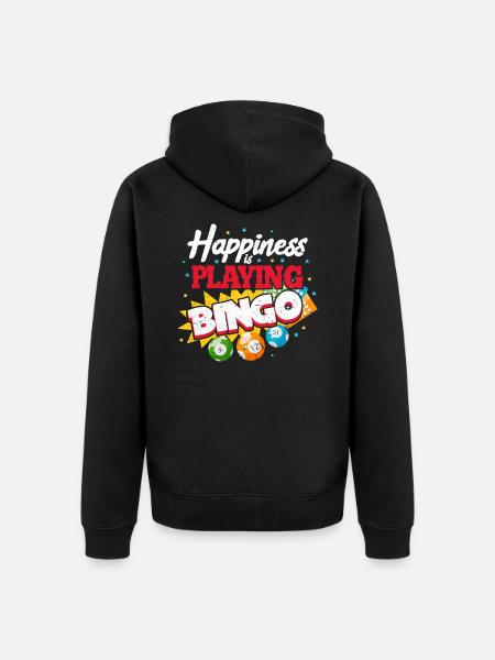 bingo - Unisex Premium Organic Zip Hoodie - black
