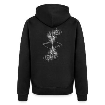 la physique quantique - Veste à capuche bio Premium Unisexe - noir - Dos - Nico (187cm)