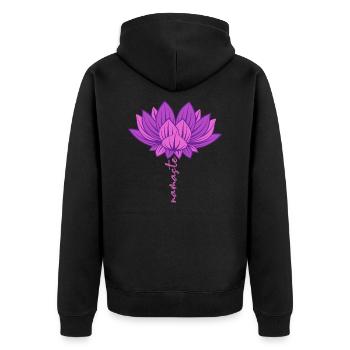 Cadeau de méditation Yoga Fleur de Lotus Lotus - Veste à capuche bio Premium Unisexe - noir - Dos - Nico (187cm)
