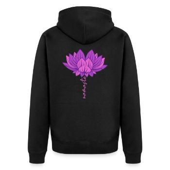Namaste - Veste à capuche bio Premium Unisexe - noir - Dos - Nico (187cm)