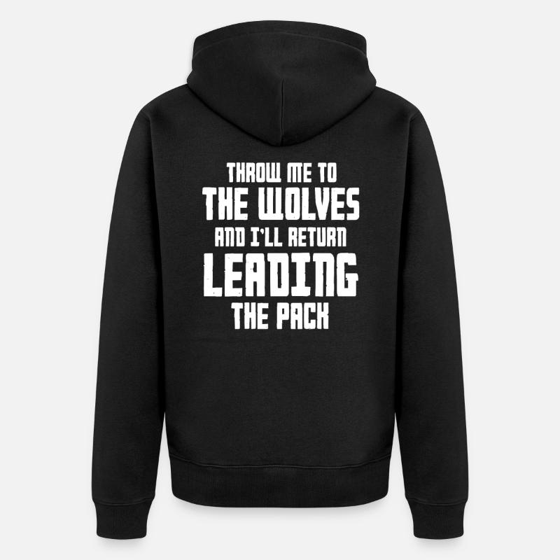 Wolfpack - Unisex Premium Bio Zip Hoodie - Schwarz