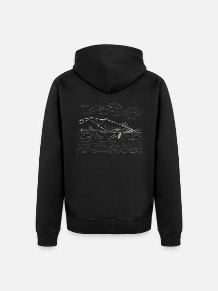 Baleine - Veste à capuche bio Premium Unisexe - noir