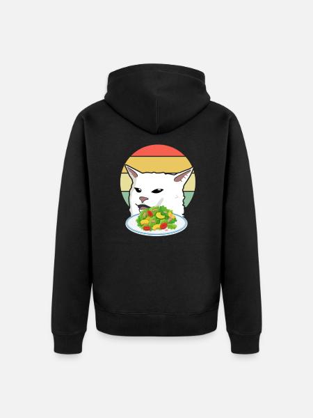 Smudge the Cat - Unisex Premium Organic Zip Hoodie - black