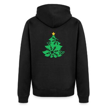 Sapin de Noël - Sapin de Noël - Veste à capuche bio Premium Unisexe - noir - Dos - Nico (187cm)