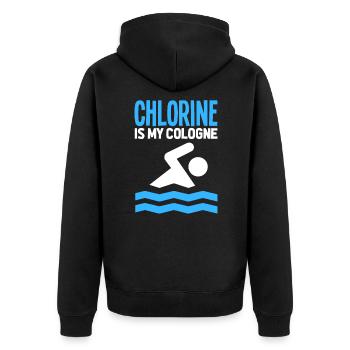 natation - Veste à capuche bio Premium Unisexe - noir - Dos - Nico (187cm)