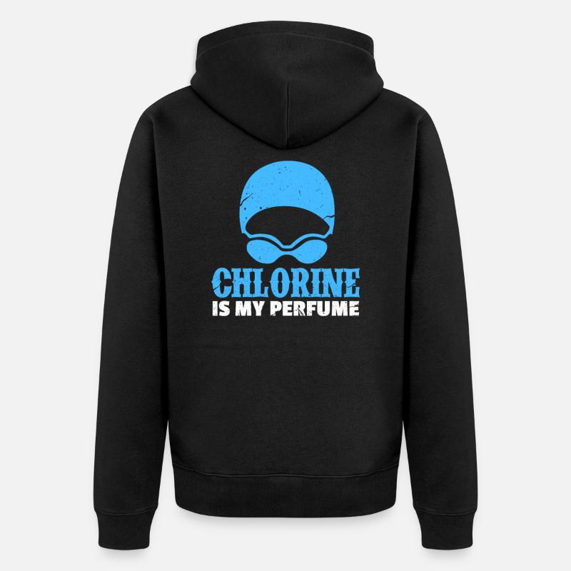 Nageur nageur nageur eau cadeau - Veste à capuche bio Premium Unisexe - noir