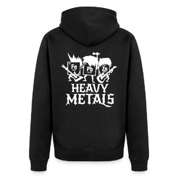 Chimie des métaux lourds - Veste à capuche bio Premium Unisexe - noir - Dos - Nico (187cm)
