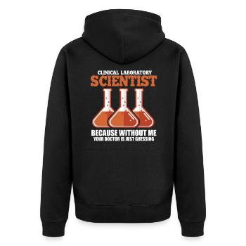 Scientifique scientifique nerd chimie cadeau - Veste à capuche bio Premium Unisexe - noir - Dos - Nico (187cm)