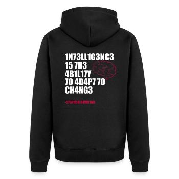 Cadeau scientifique intelligent scientifique - Veste à capuche bio Premium Unisexe - noir - Dos - Nico (187cm)
